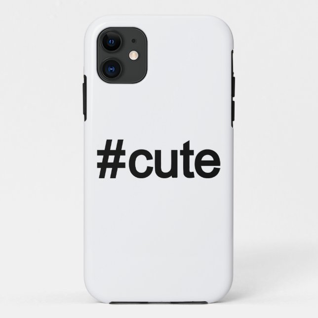 Hashtag # Cute Case-Mate iPhone Case (Back)