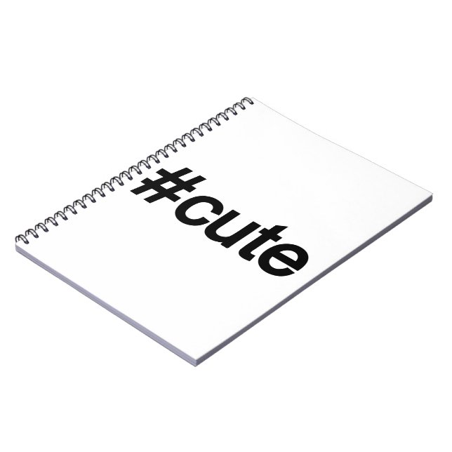 Hashtag # Cute Notebook (Left Side)