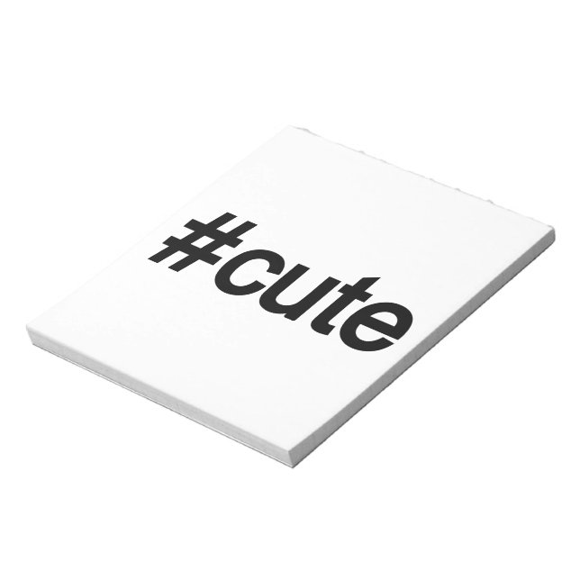 Hashtag # Cute Notepad (Rotated)