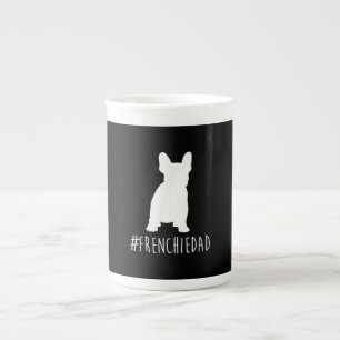 hashtag frenchie dad french bulldog dad bone china mug