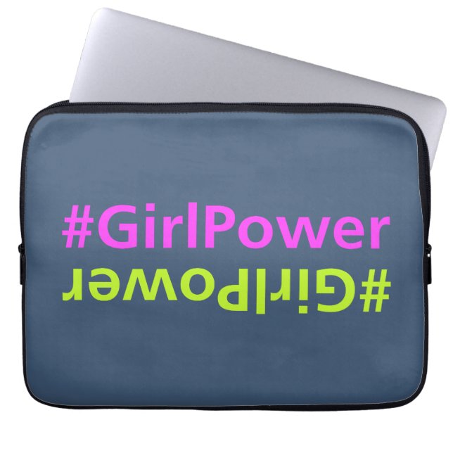 HASHTAG GIRL POWER LAPTOP SLEEVE (Front)