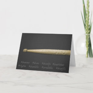 Hashtag Great #Drummer Drums Musician Birthday Card