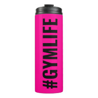 Hashtag Gymlife Hot Pink Black Modern Slogan