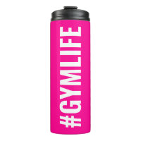 Hashtag Gymlife Hot Pink White Modern Slogan