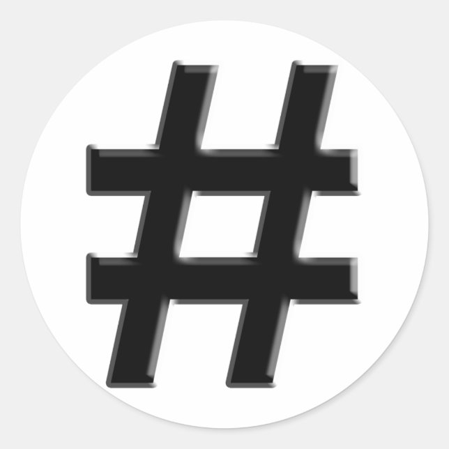 #HASHTAG - Hash Tag Symbol (Front)