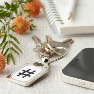 #HASHTAG - Hash Tag Symbol Keychain
