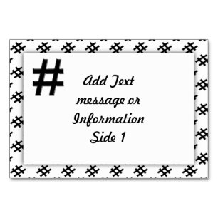 #HASHTAG - Hash Tag Symbol Table Number