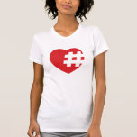 hashtag in a heart T-Shirt<br><div class="desc">add your text or tag</div>