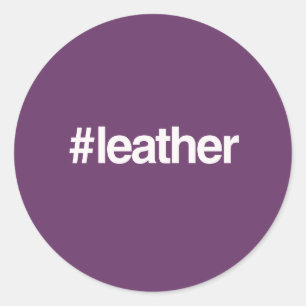 HASHTAG LEATHER CLASSIC ROUND STICKER