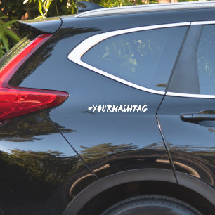 Hashtag   Modern Cool Social Media Bumper Sticker