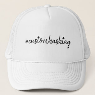 Hashtag Modern Minimalist Script Social Media  Trucker Hat