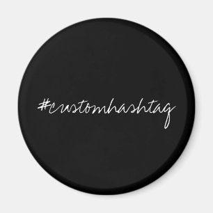 Hashtag Modern Stylish Go Viral Black Script Magnet