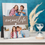 Hashtag Momlife 2 Photos Custom Plaque<br><div class="desc">Celebrate the beautiful chaos of motherhood with the Hashtag Momlife 2 Photos Custom Plaque. Featuring the popular "#Momlife" phrase in a stylish and modern design, this plaque is fully customizable with two of your favourite photos. A perfect addition to your home decor or a thoughtful gift for moms to commemorate...</div>