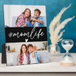 Hashtag Momlife 2 Photos Custom Plaque<br><div class="desc">Celebrate the beautiful chaos of motherhood with the Hashtag Momlife 2 Photos Custom Plaque. Featuring the popular "#Momlife" phrase in a stylish and modern design, this plaque is fully customizable with two of your favourite photos. A perfect addition to your home decor or a thoughtful gift for moms to commemorate...</div>