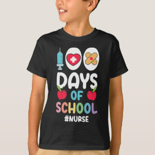 Hashtag Nurse Happy 100 days of school Nurse T-Shirt