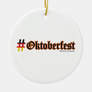 Hashtag Oktoberfest Ceramic Ornament