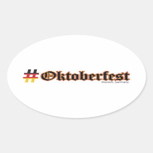 Hashtag Oktoberfest Oval Sticker
