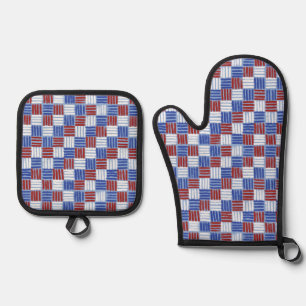 Hashtag Patriotic Oven Mitt & Pot Holder Set