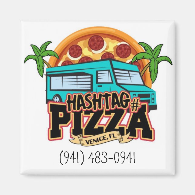 Hashtag Pizza Ordering Magnet (Devant)