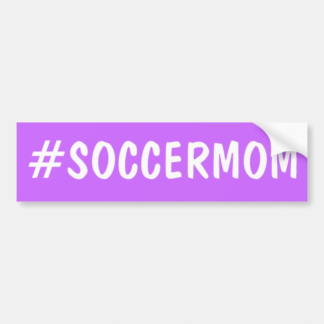 Hashtag Soccer Mom Bumper Sticker (Front)