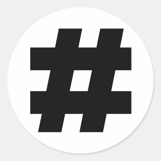 # Hashtag Symbol Number Sign Pound Key Tag (Front)