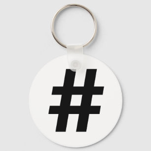 HASHTAG SYMBOL -.png Keychain