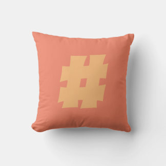 Hashtag Throw Pillow