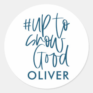 Hashtag Up To Snow Good Modern Christmas  Classic Round Sticker