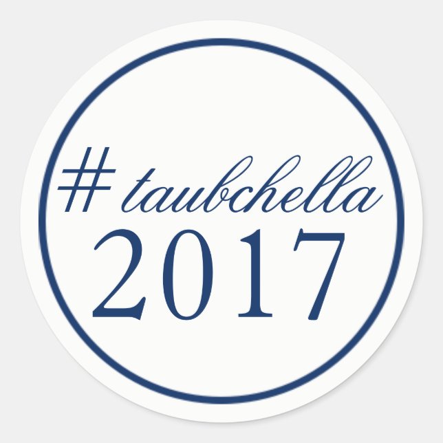 Hashtag Wedding Favour & Welcome Bag Sticker - Nav (Front)