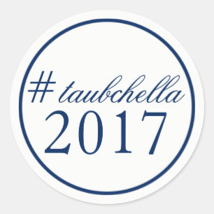 Hashtag Wedding Favour & Welcome Bag Sticker - Nav