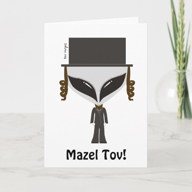 Hasidic Jew Greeting Card (Front)