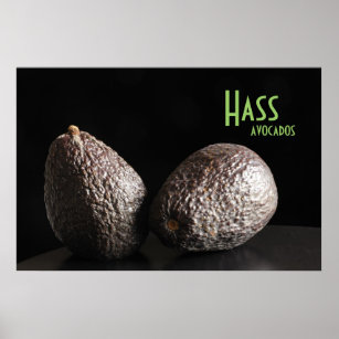 Hass avocados poster