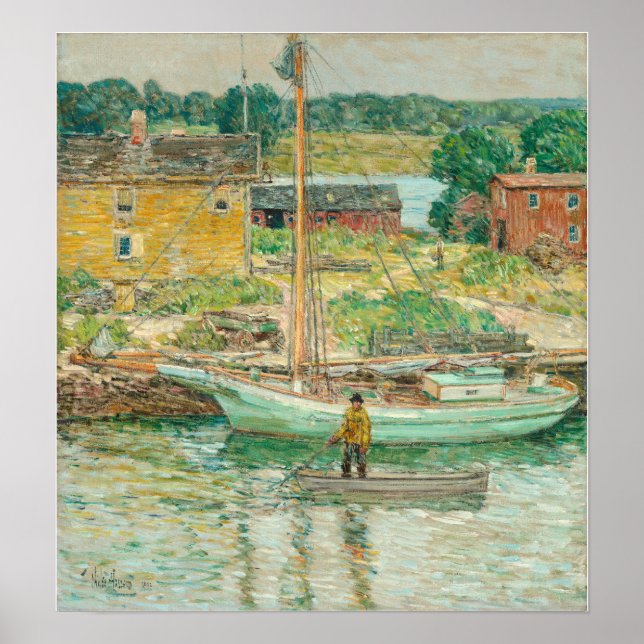 Hassam - Oyster Sloop 1902 Poster (Front)