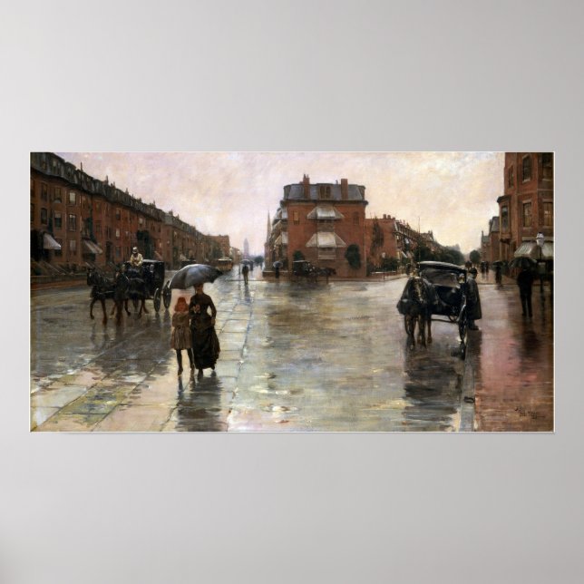 Hassam - Rainy Day Boston Poster (Front)