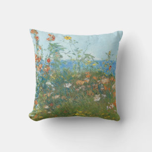 Hassam's "Poppies, Isle of Shoals" Throw Pillow