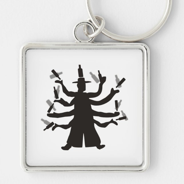 Hassidic Bottle Dance Keychain (Front)