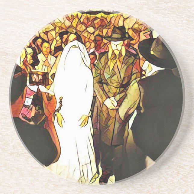 Hassidic Wedding Coaster (Front)