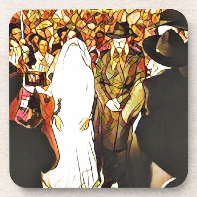 Hassidic Wedding Coaster (Front)