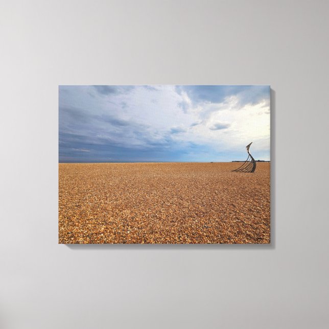 Hastings beach panoramic view canvas print (Front)