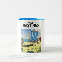 Hastings East Sussex beach travel poster
