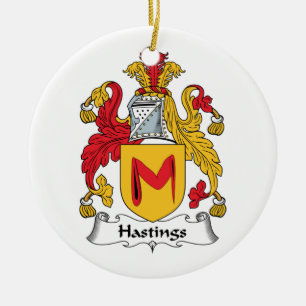 Hastings Family Crest Ceramic Ornament