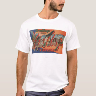 Hastings, Nebraska - Large Letter Scenes T-Shirt