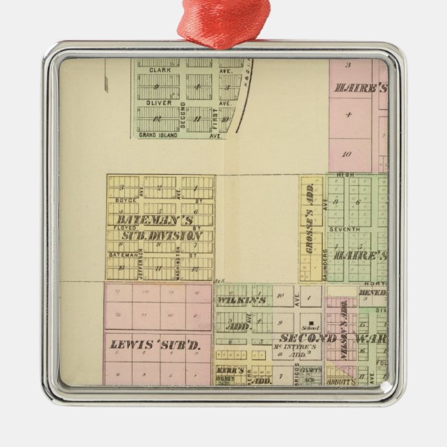 Hastings, Nebraska Metal Ornament (Front)