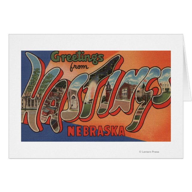 Hastings, Nebraska - Scènes de grandes lettres (Devant horizontal)