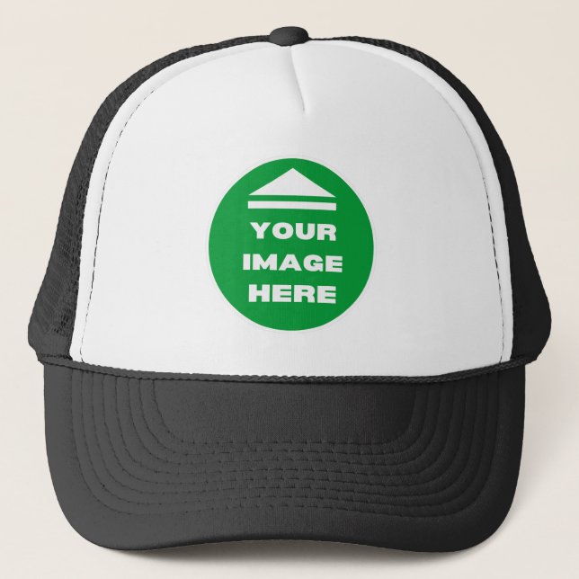 Hat - Add Your Image - Black - Personalized  (Front)
