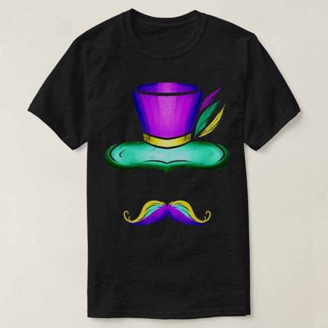 Hat And Moustache For T-Shirt (Design Front)