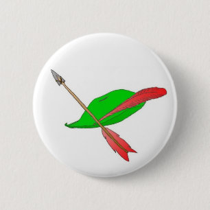 Hat & Arrow 2 Inch Round Button