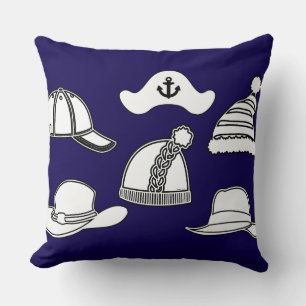 Hat Bag Fun Throw Pillow