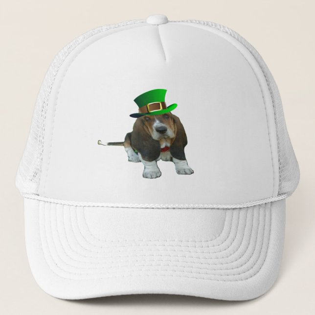 Hat Basset Hound Happy St Patrick's Day (Front)