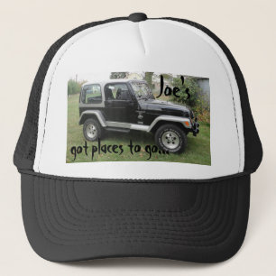 Hat Black and Grey Customized Jeep Cap